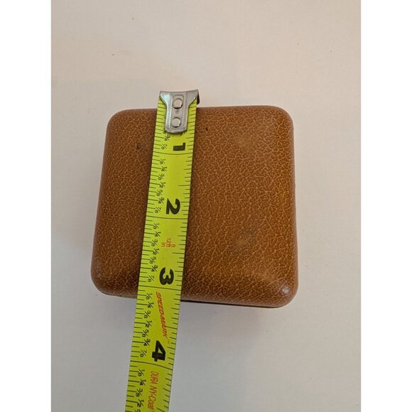 Vintage Phinney-Walker Travel Alarm Clock Gold & Brown Folding Case - Picture 7 of 7